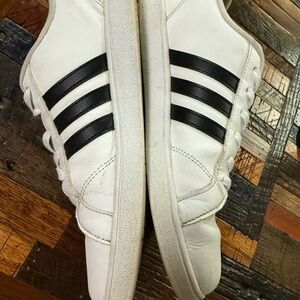 Adidas Men's Classic White and Black leather Sneakers